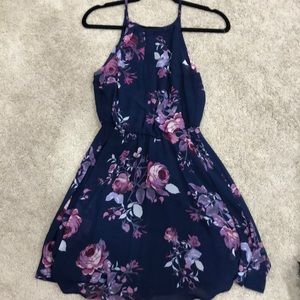 Blue floral dress